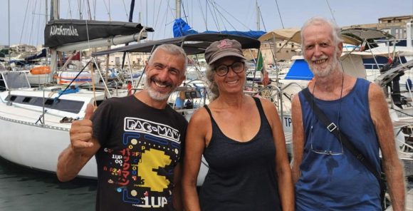 Francesco Seidita nel giorno della consegna della barca
