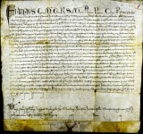 fotoriproduzione di una delle pergamene si Federico III, re di Sicilia